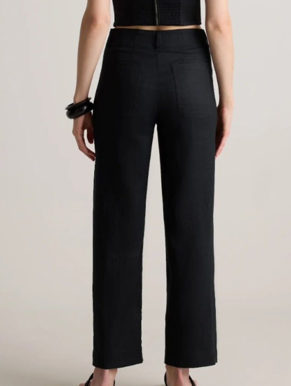 Quince European Linen Patch Pocket Wide Leg Pants - Picture 2 of 9
